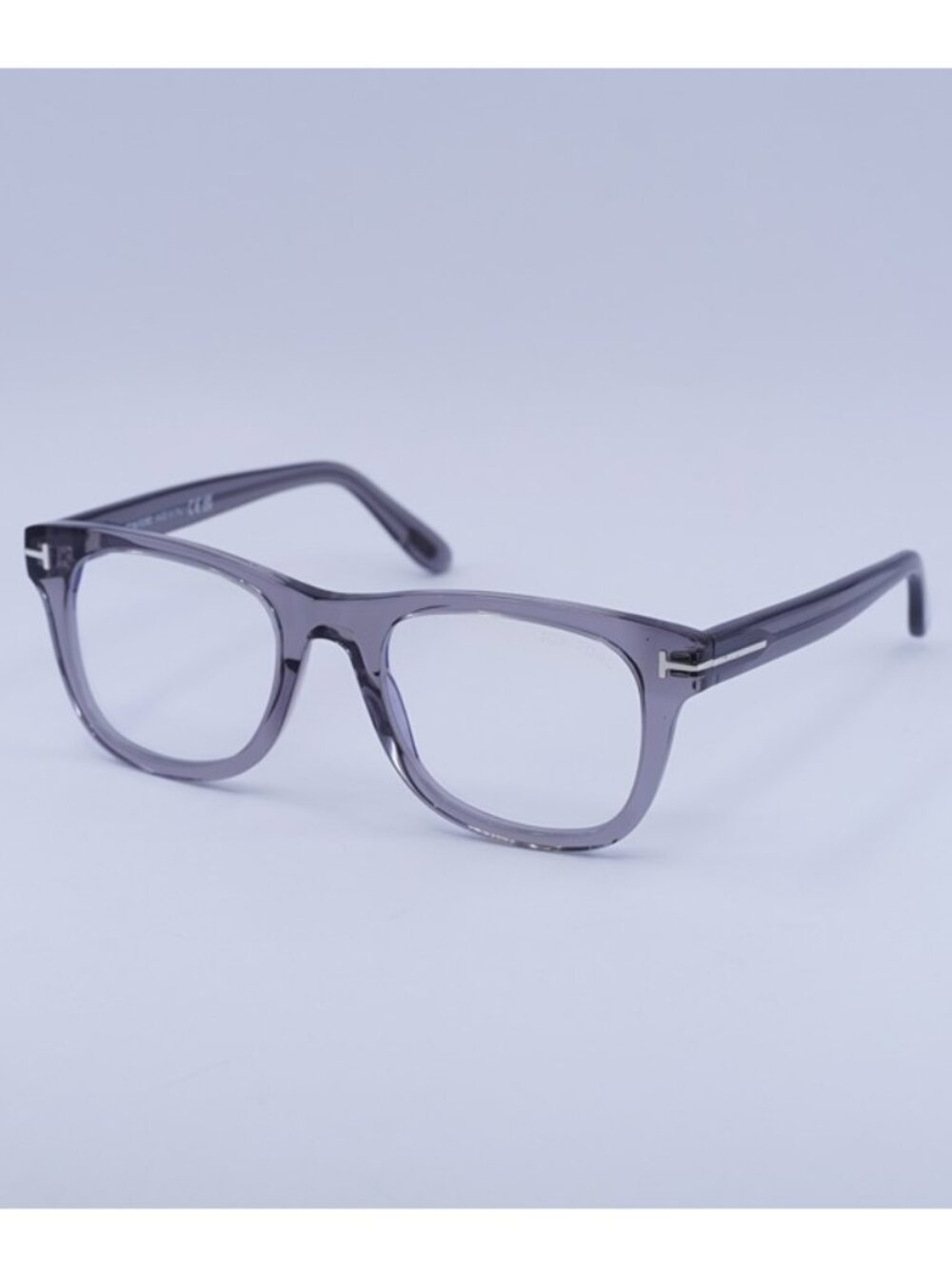 Tom Ford FT5820-B 020 Eyeglasses Transparent Grey 50mm Square Frame